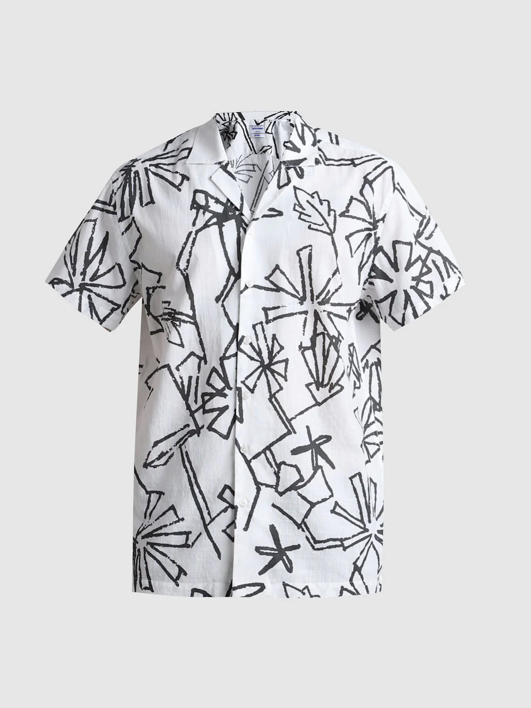 White Printed Short Sleeves Shirt - Image 7