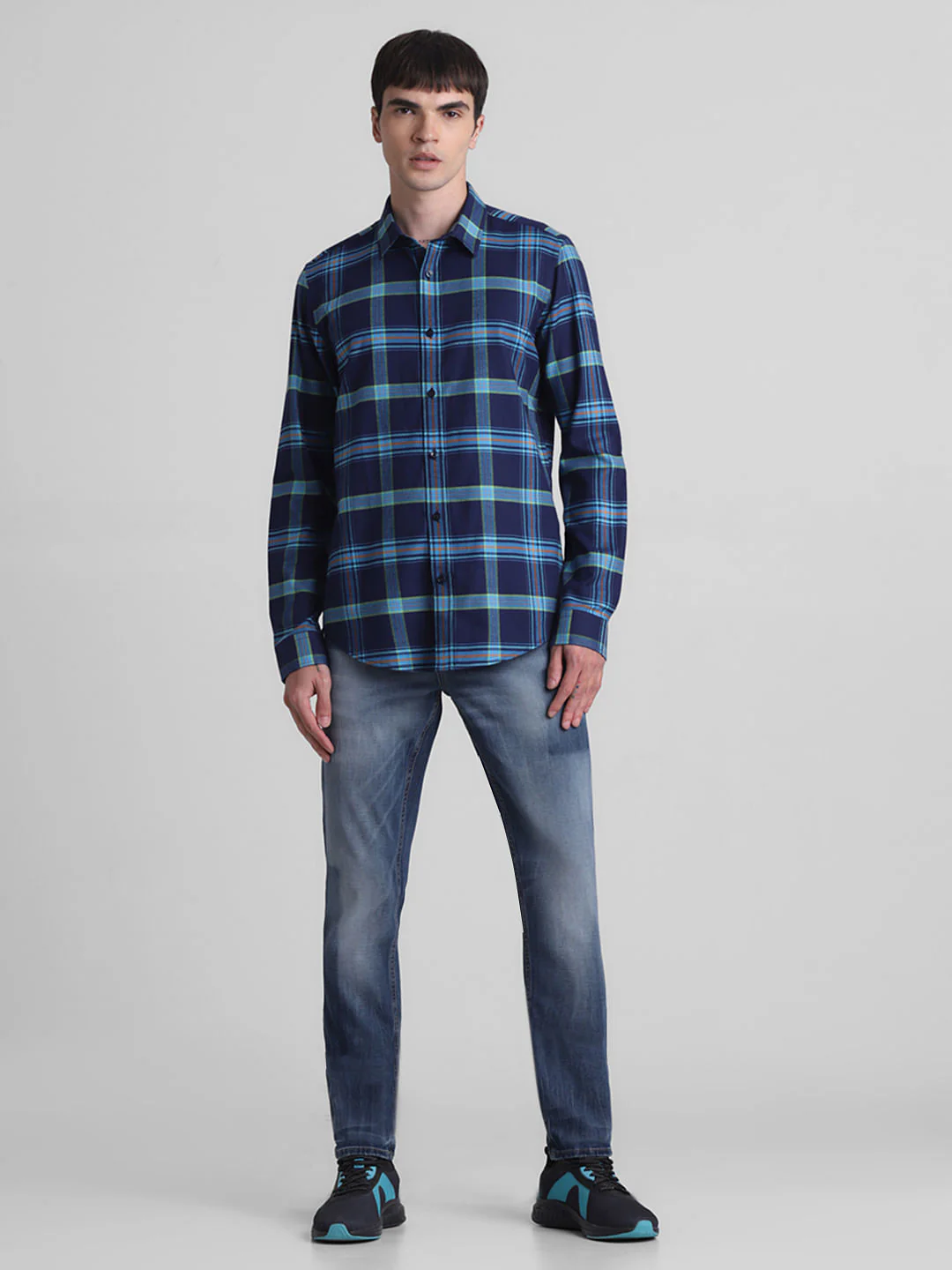 Blue Check Full Sleeves Shirt - Image 6