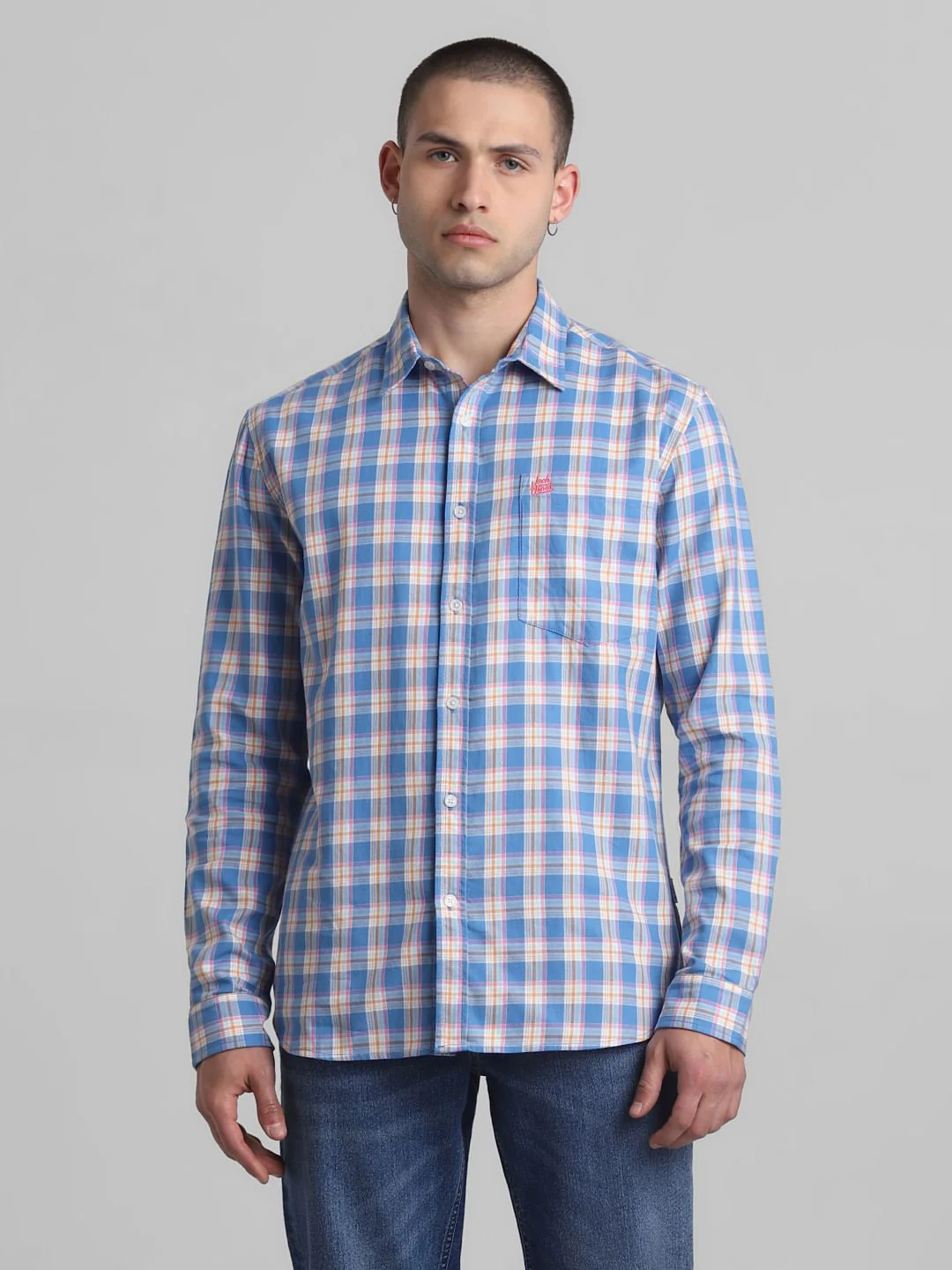 Blue Check Full Sleeves Shirt - Image 2