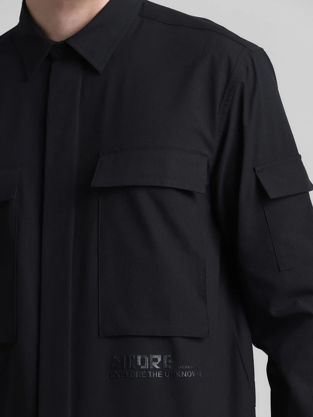 Black Oversized Pocket Shirt - Image 5