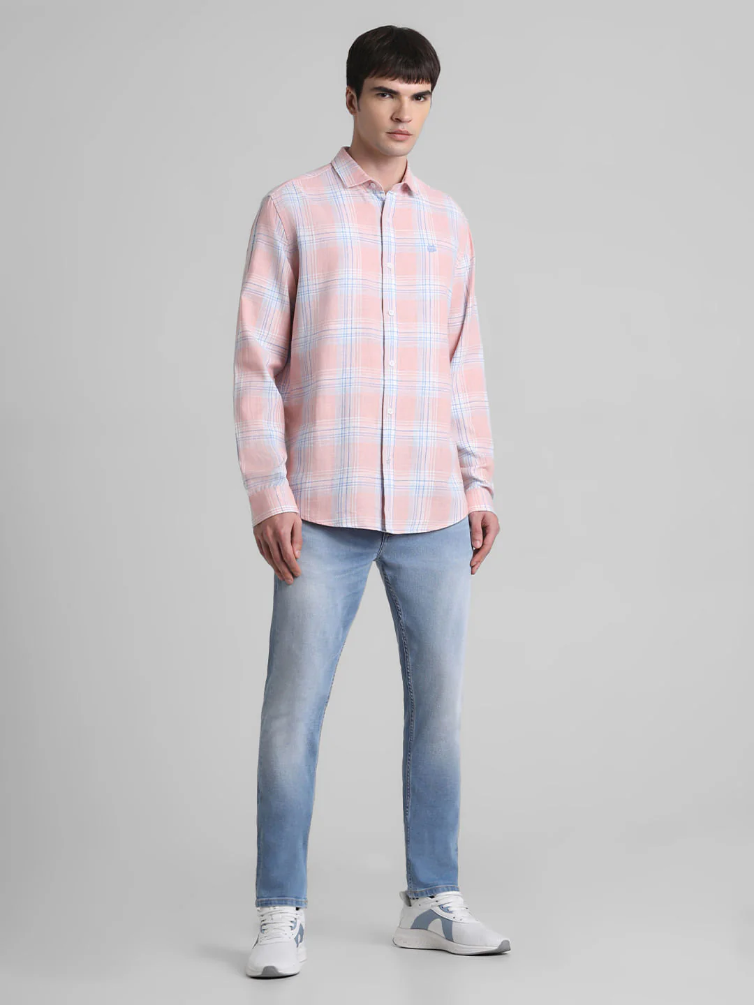 Pink Check Full Sleeves Shirt - Image 6