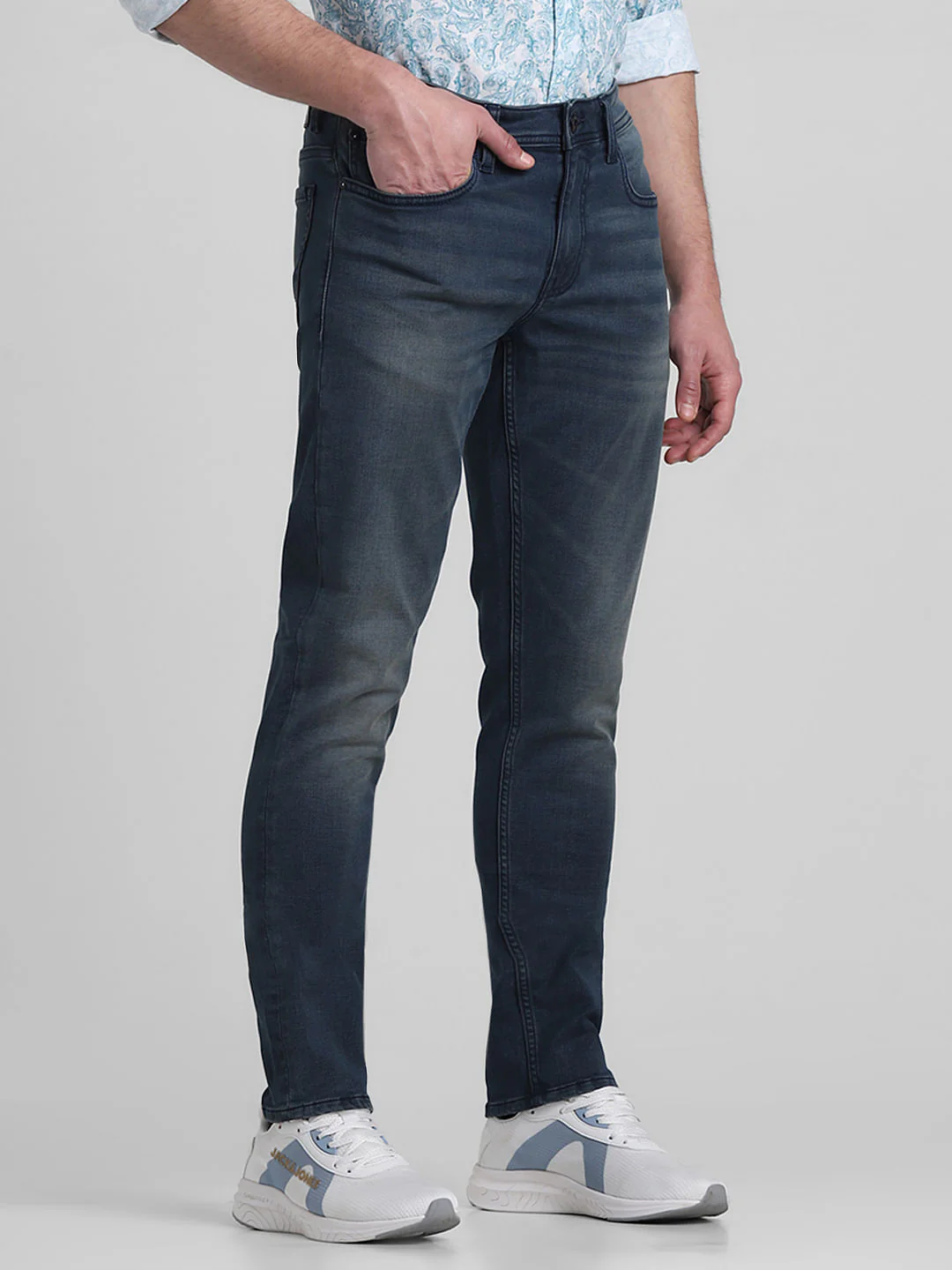 Dark Blue Low Rise Glenn Slim Fit Jeans - Image 2