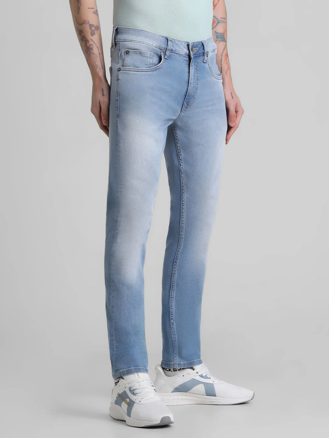 Light Blue Low Rise Liam Skinny Jeans - Image 2