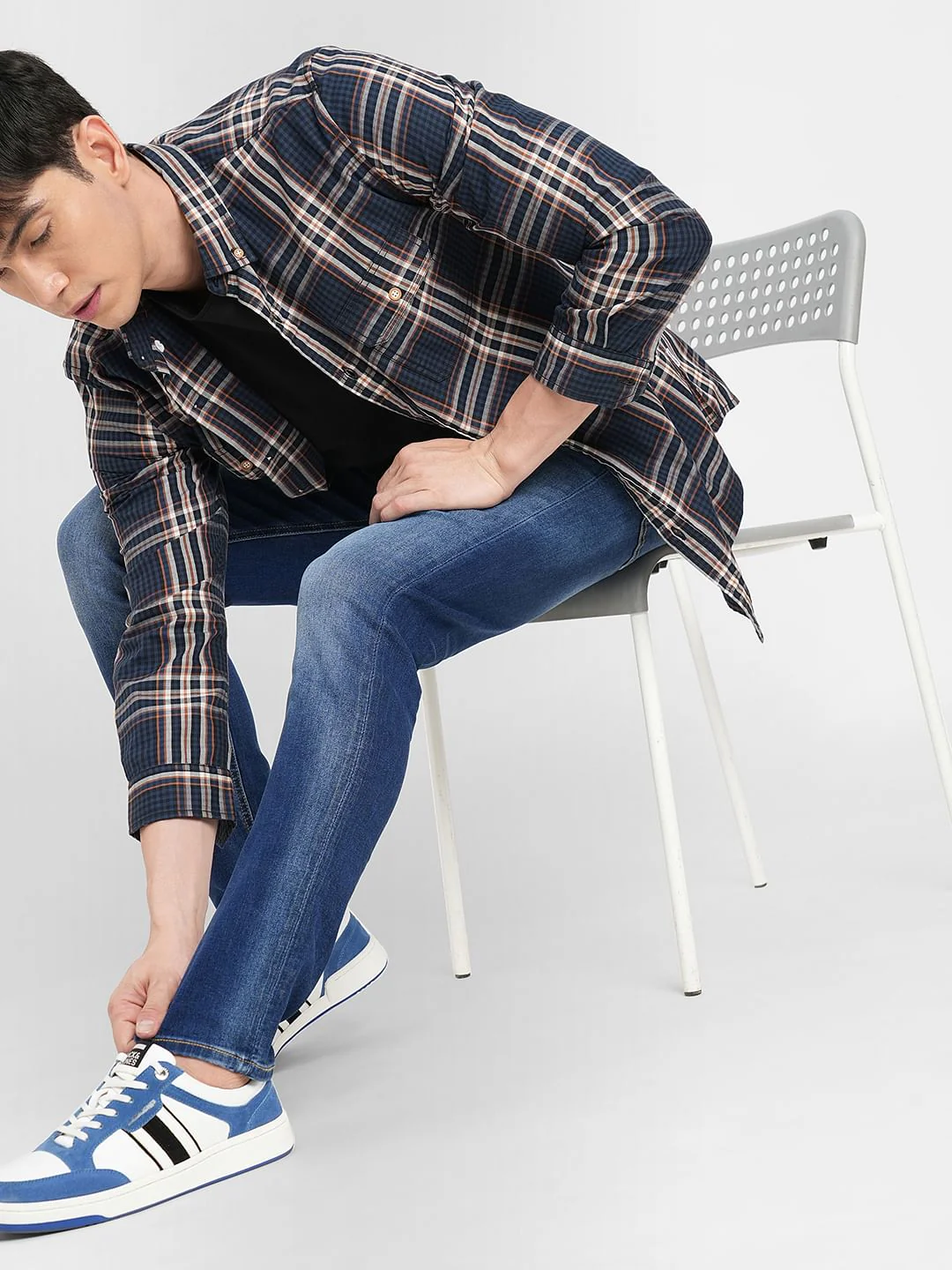 Dark Blue Low Rise Glenn Slim Fit Jeans