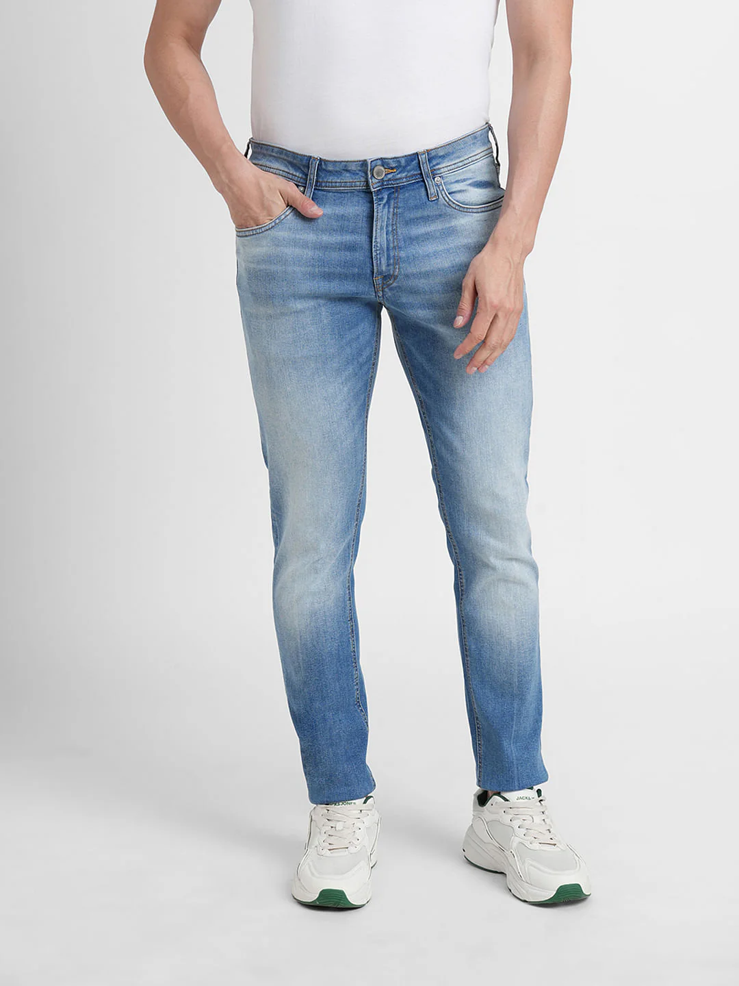 Light Blue Low Rise Glenn Slim Jeans - Image 2