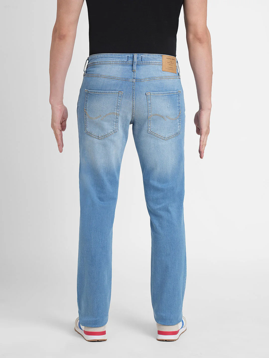 Light Blue Mid Rise Clark Regular Fit Jeans - Image 4