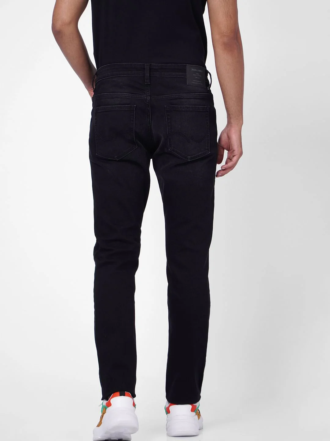 Black Low Rise Ripped Skinny Jeans - Image 4