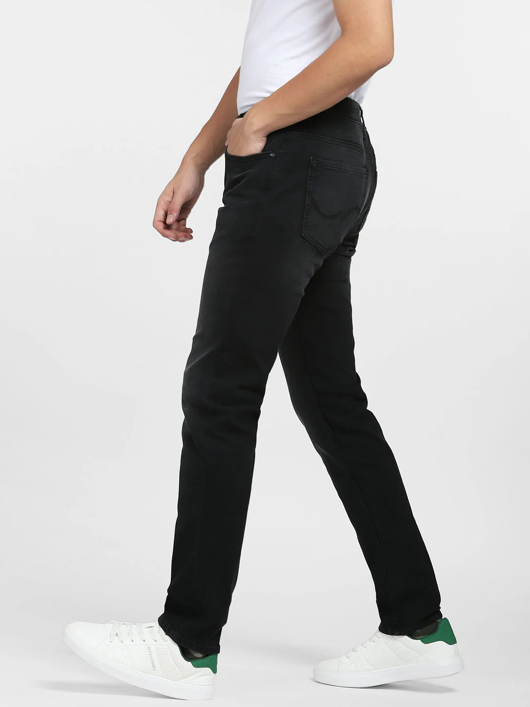 Black Low Rise Washed Ben Skinny Fit Jeans - Image 3