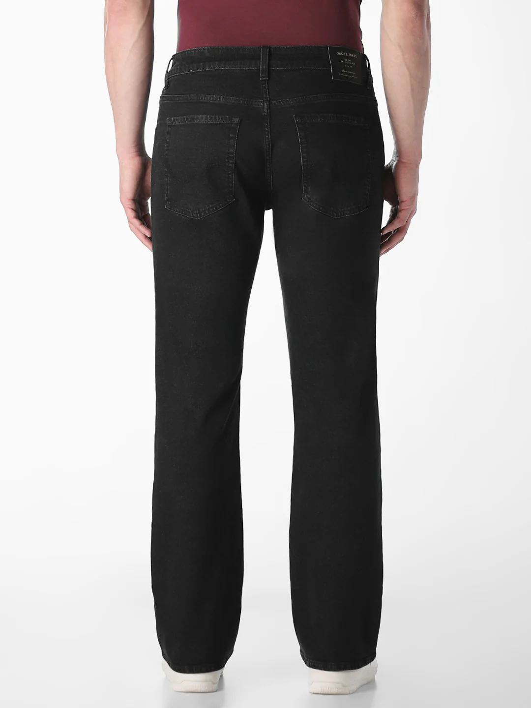 Men's Black Bootcut Low Rise Stretch Jeans - Image 3