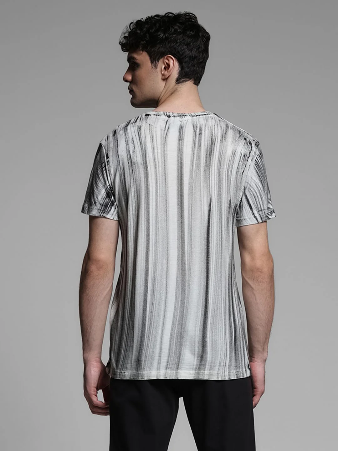 White Jacquard Printed T-shirt - Image 4