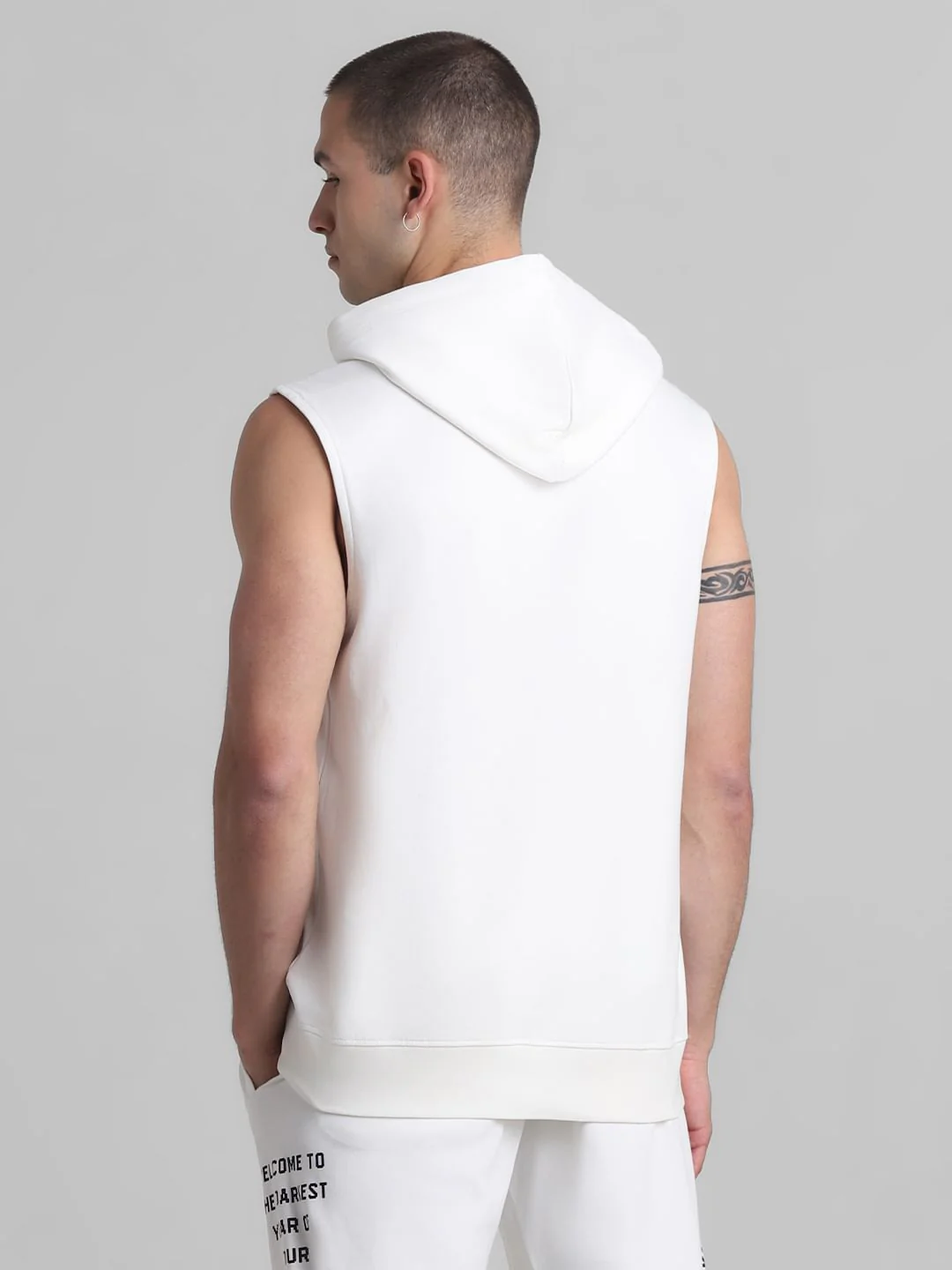 RICK & MORTY White Printed Hooded Vest - Image 4