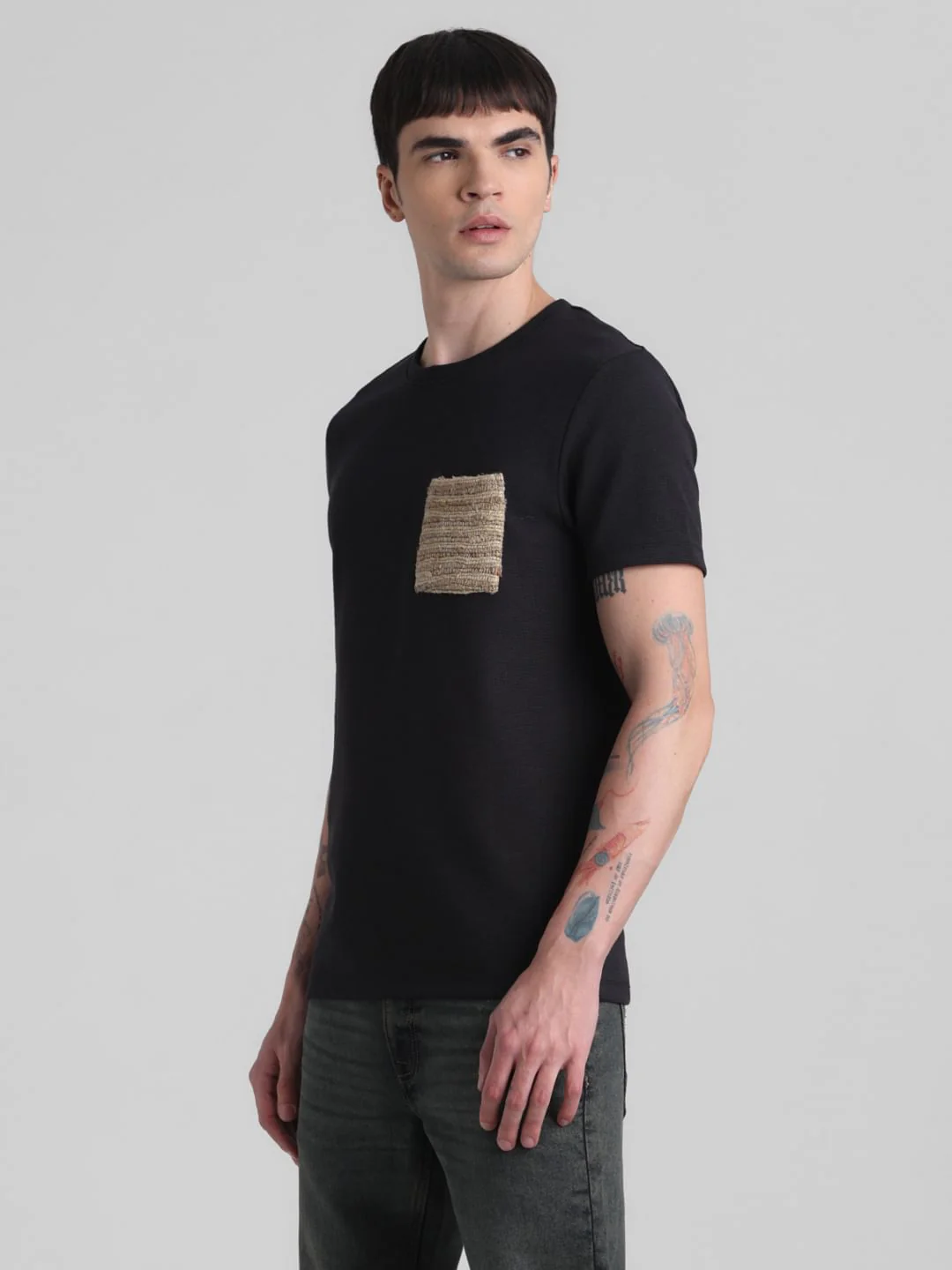 Black Patch Pocket T-shirt - Image 3