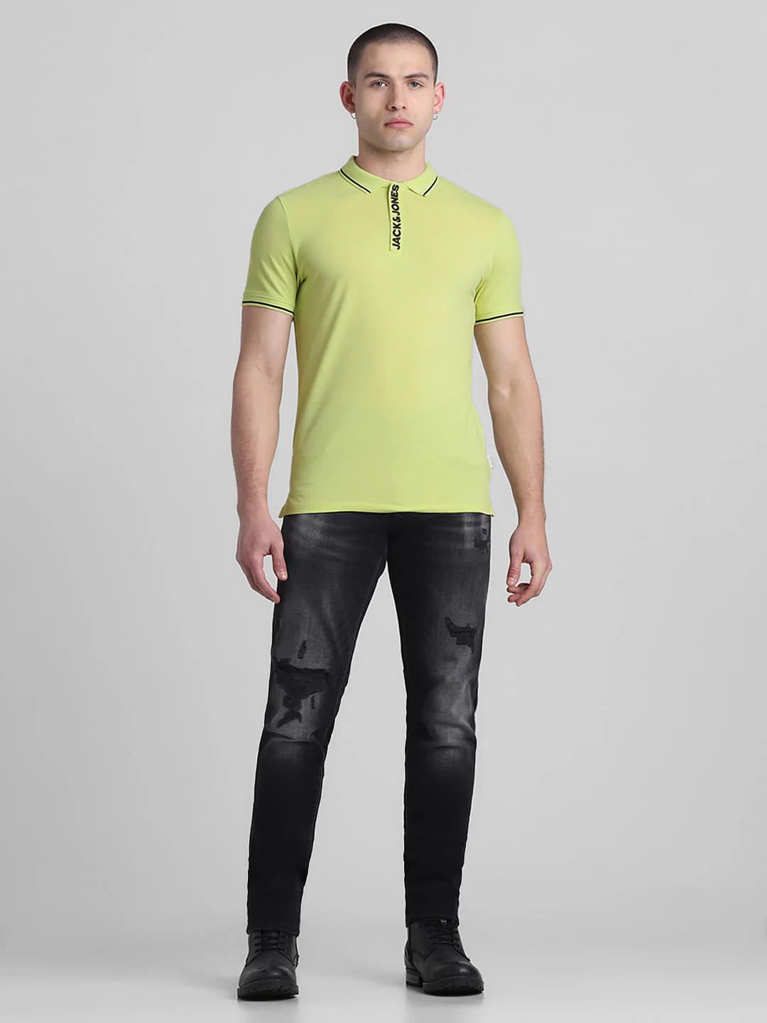 Green Logo Detail Polo T-shirt - Image 6