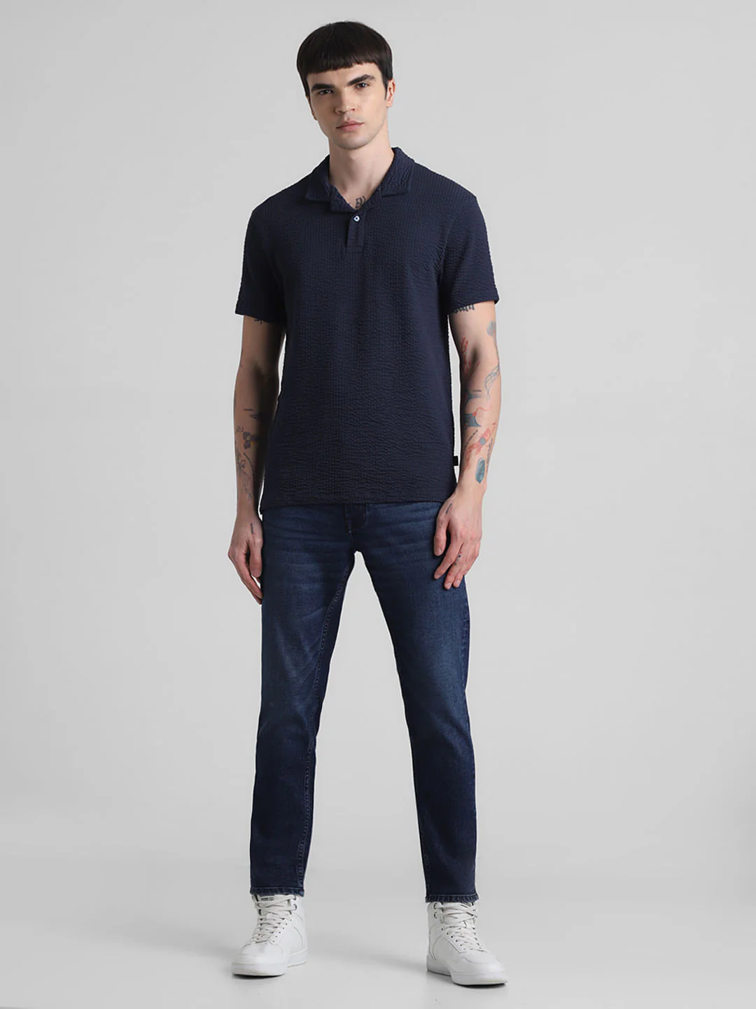 Navy Blue Polo T-shirt - Image 6