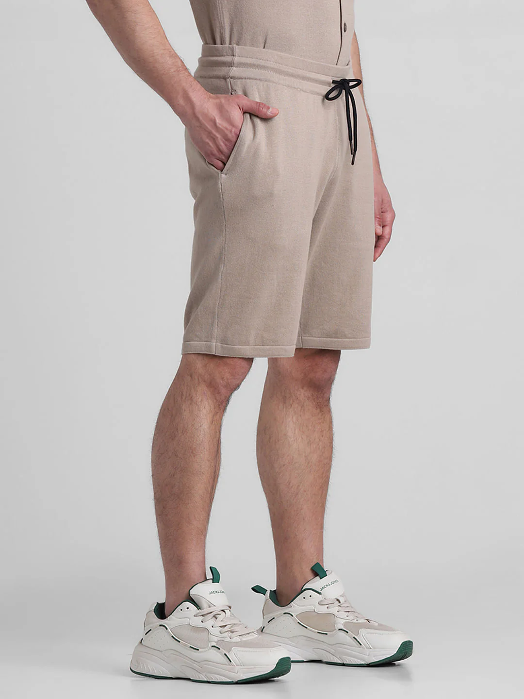 Brown Mid Rise Knitted Co-ord Set Shorts - Image 2