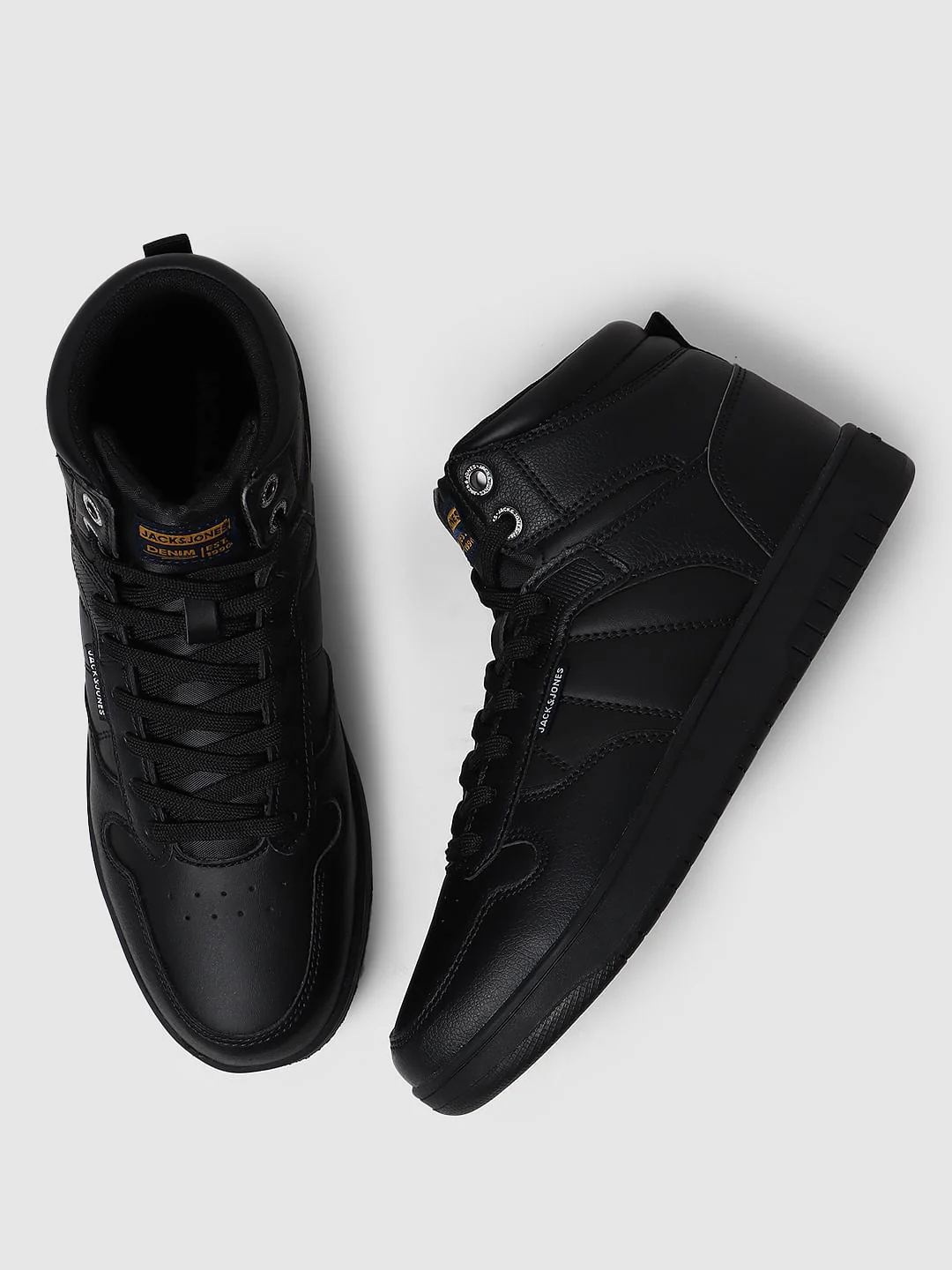 Black Hi-Top Sneakers - Image 2
