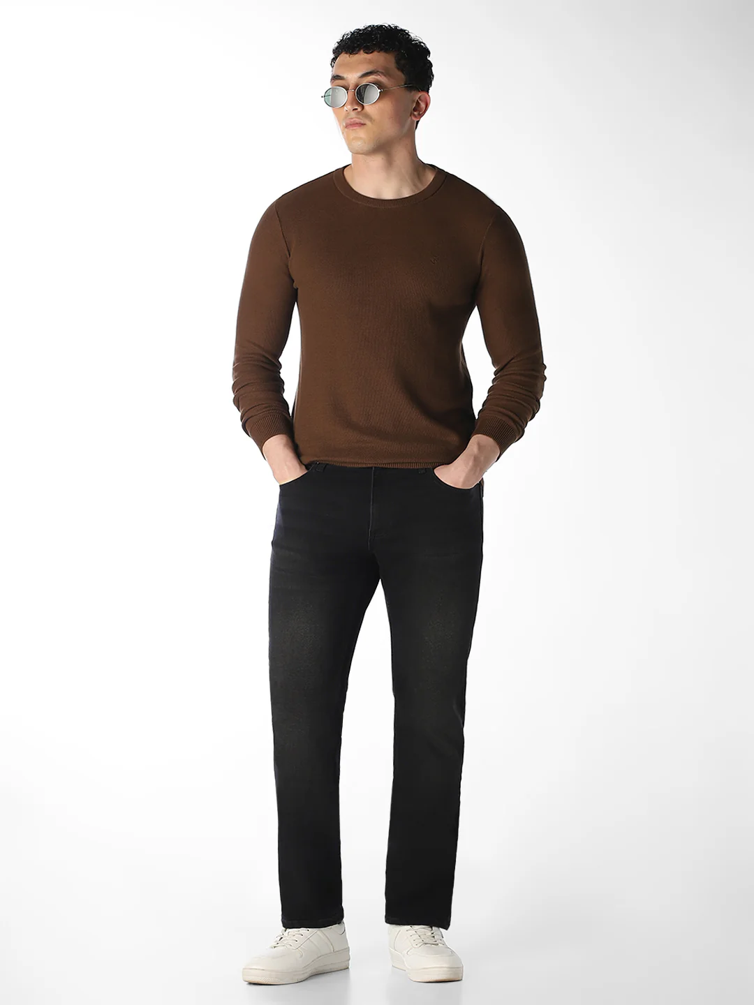 Black Mid Rise Clark Regular Fit Jeans - Image 6