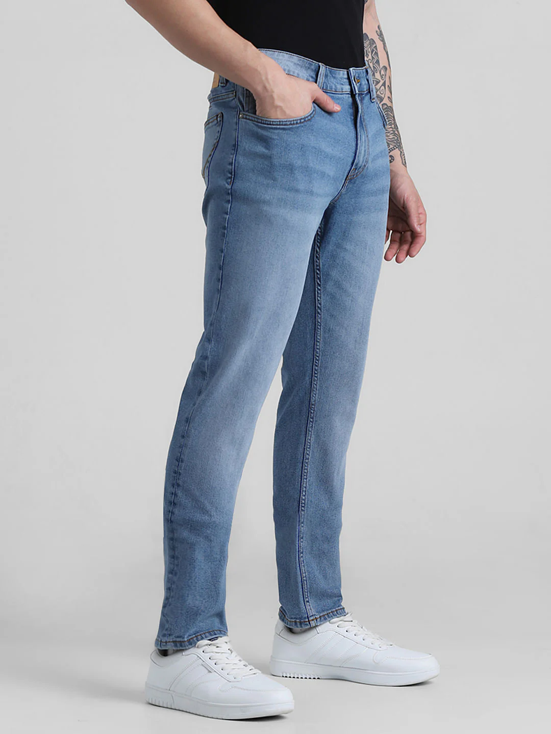 Light Blue Low Rise Ben Skinny Fit Jeans - Image 2
