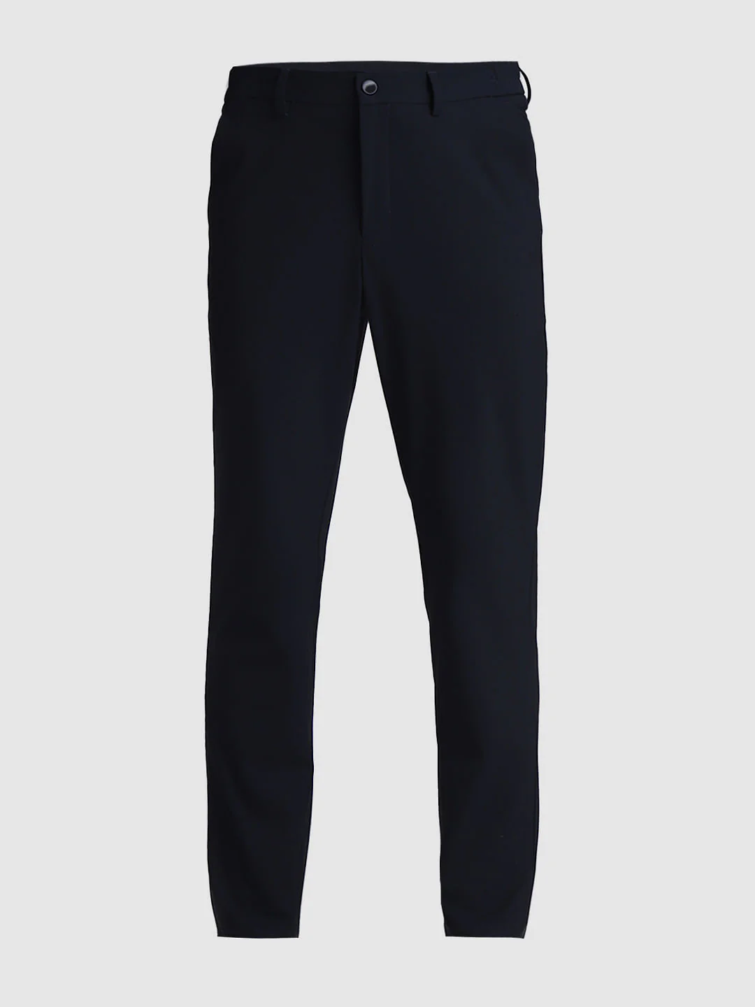 Navy Blue Mid Rise Slim Fit Trousers - Image 7