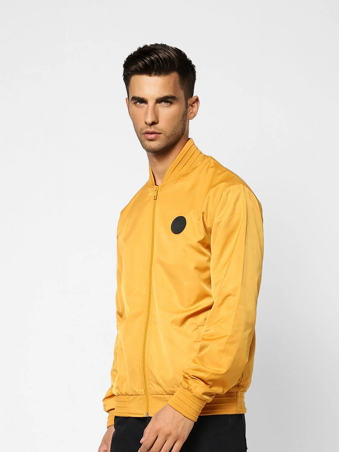 Yellow Zip-Up Casual Jacket - Image 3