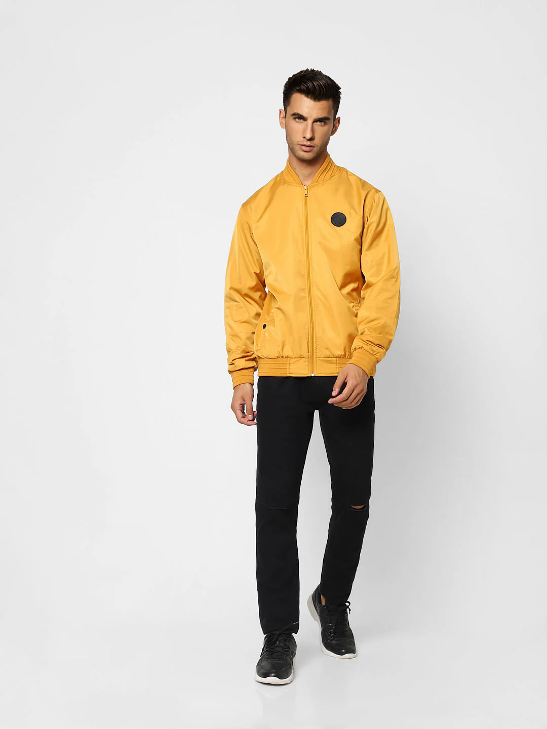 Yellow Zip-Up Casual Jacket - Image 6
