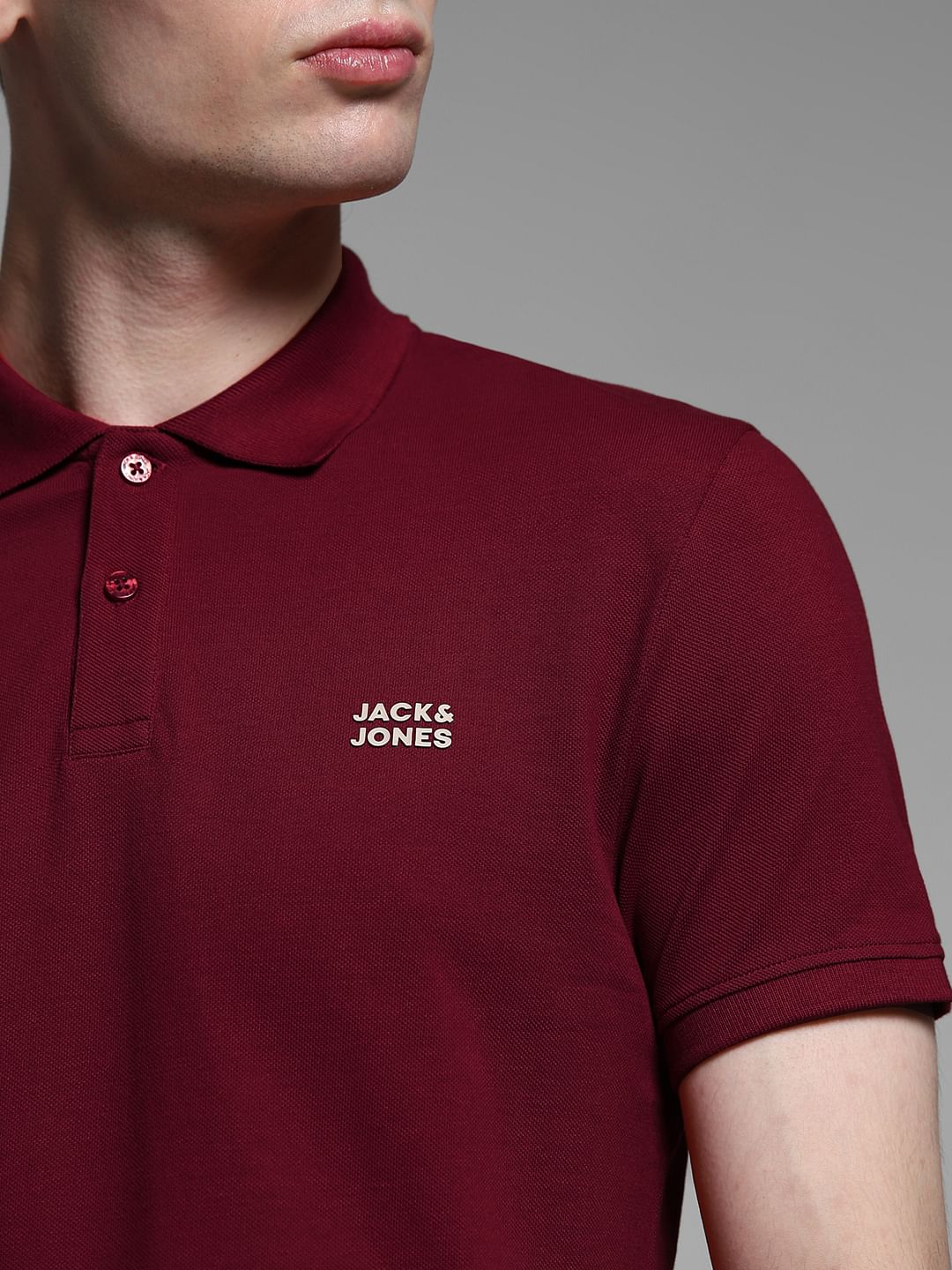 Burgundy Logo Print Polo - Image 5