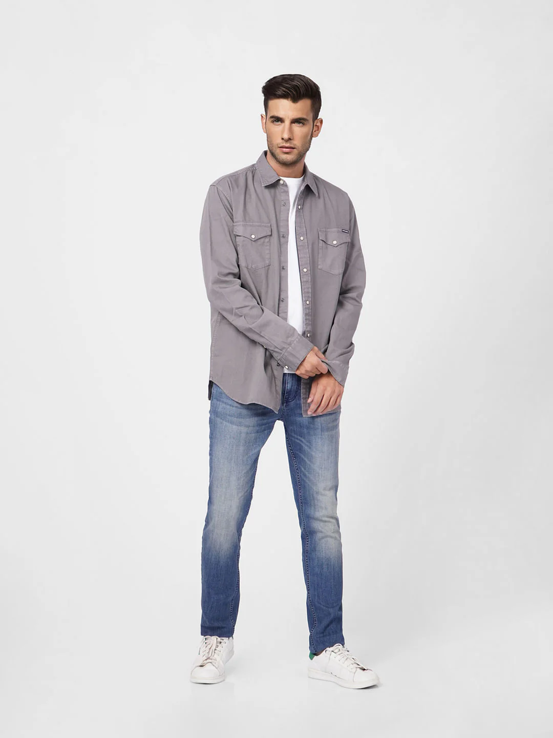 Blue Low Rise Washed Ben Skinny Jeans