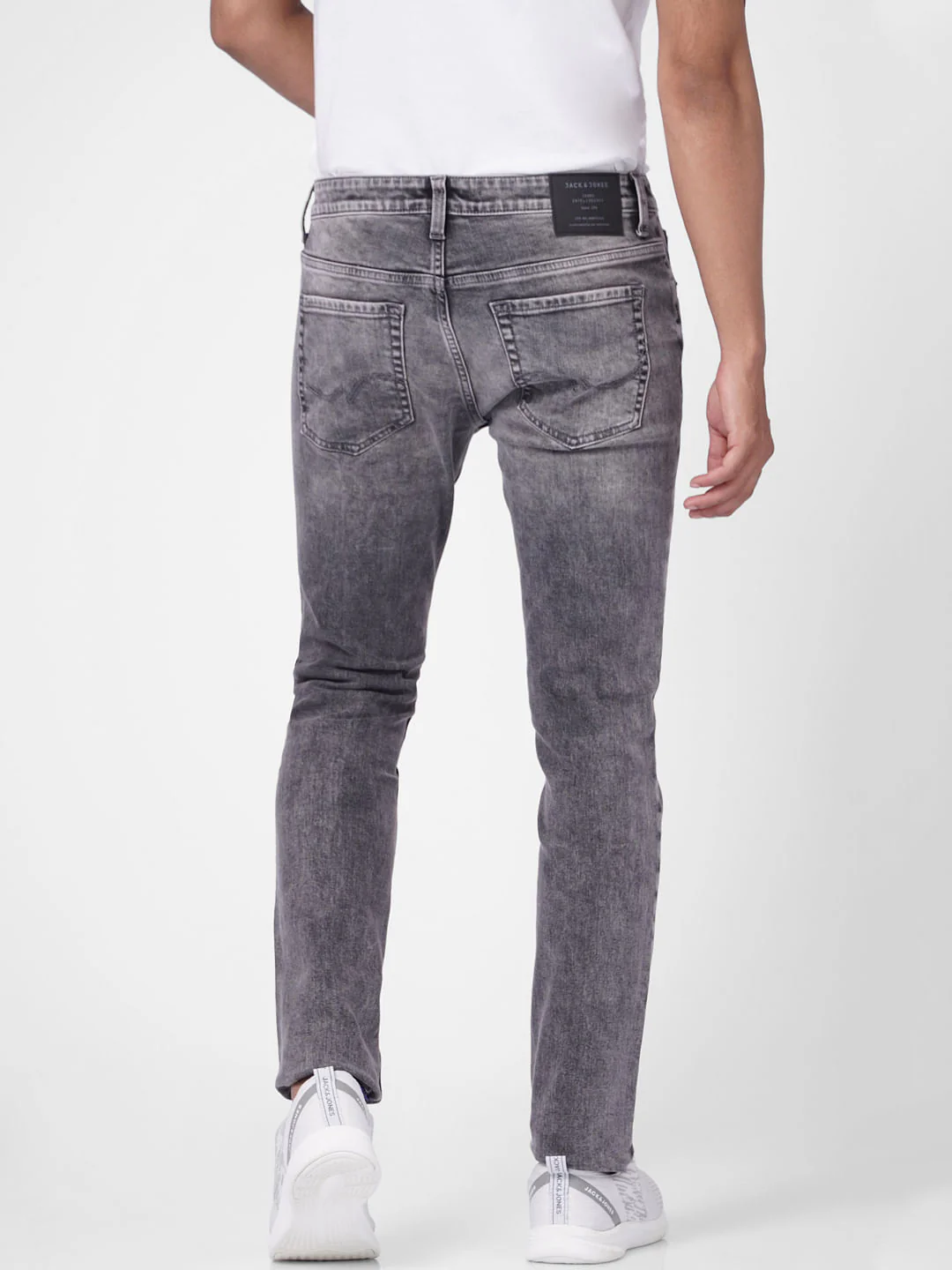 Grey Low Rise Washed Ben Skinny Fit Jeans - Image 4