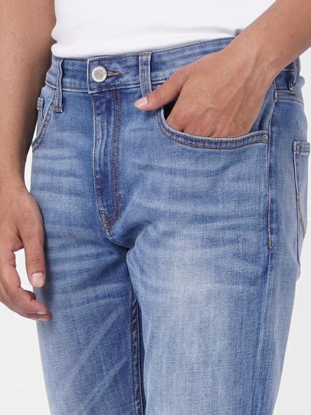 Light Blue Low Rise Tim Anti Fit Jeans - Image 5