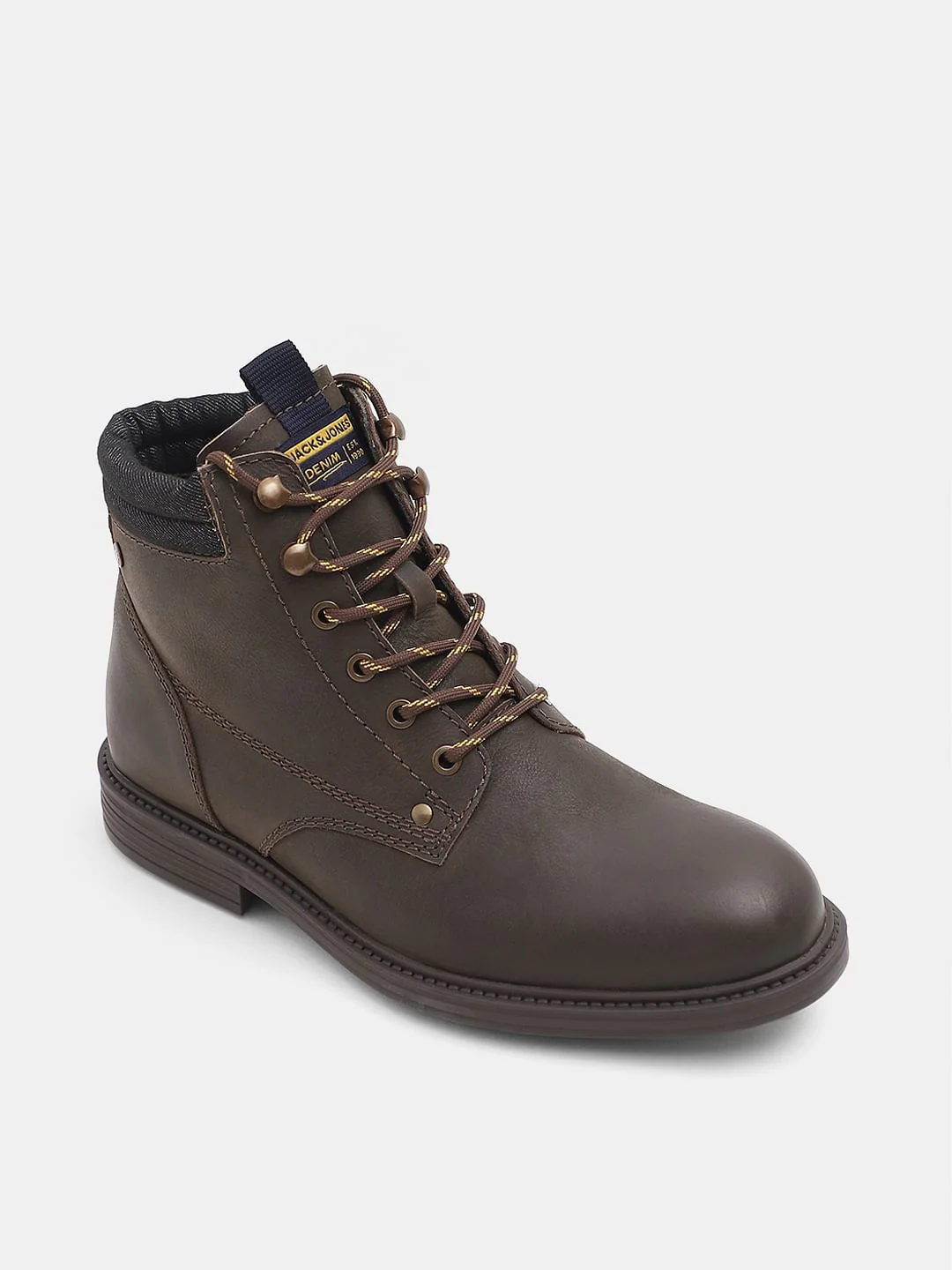 Olive High-Top Leather Boots - Image 4