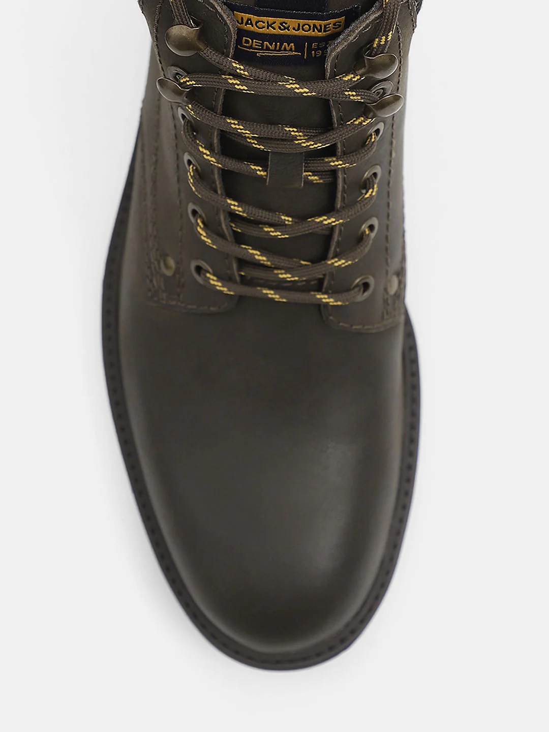 Olive High-Top Leather Boots - Image 9
