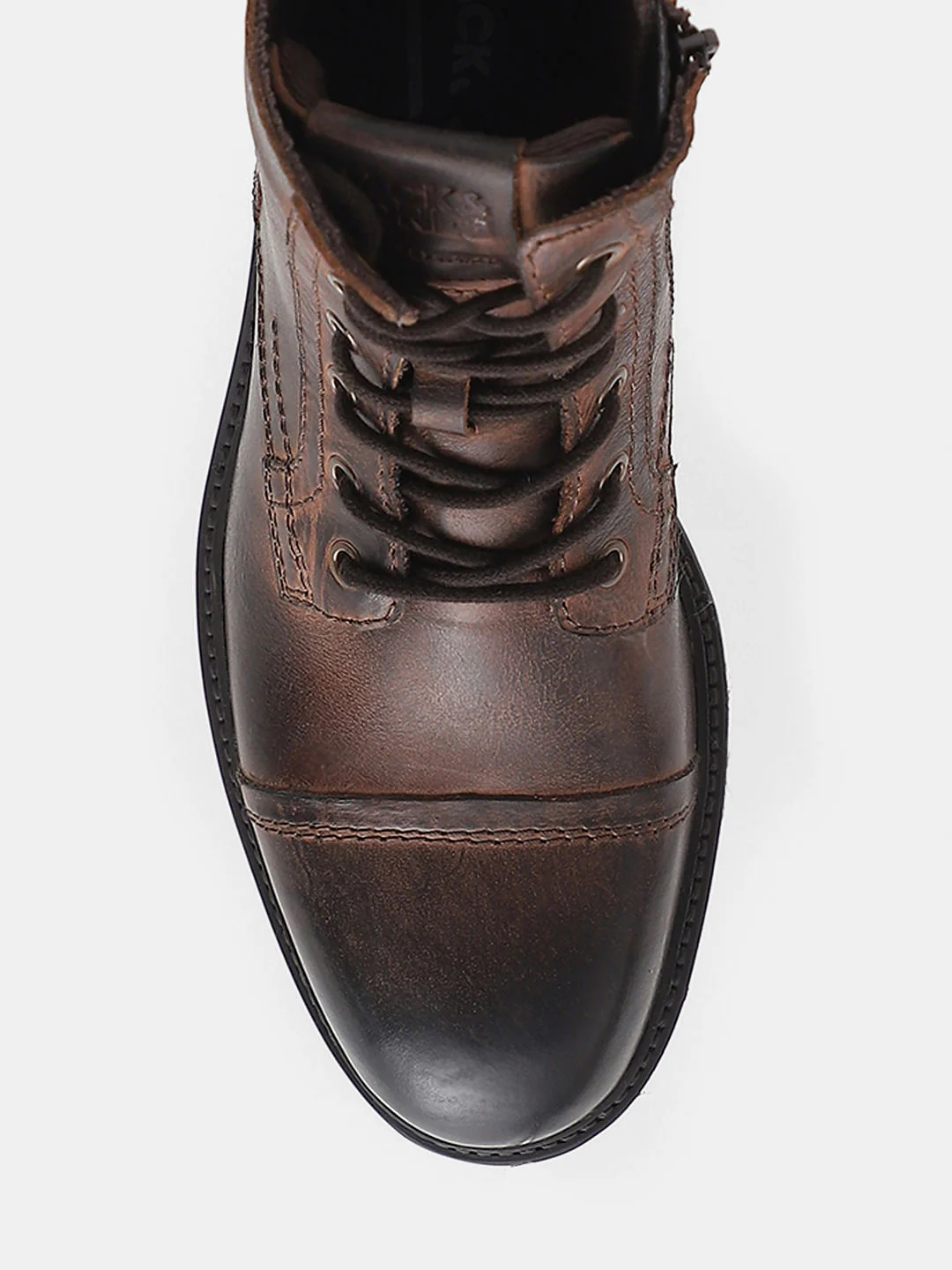 Brown Mid-Top Leather Boots - Image 6