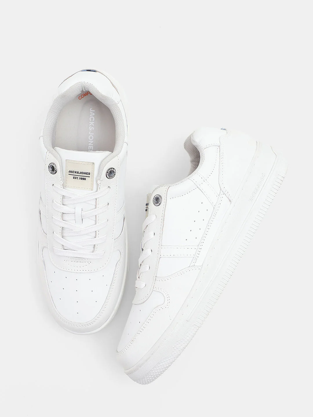 White Premium Leather Sneakers - Image 2