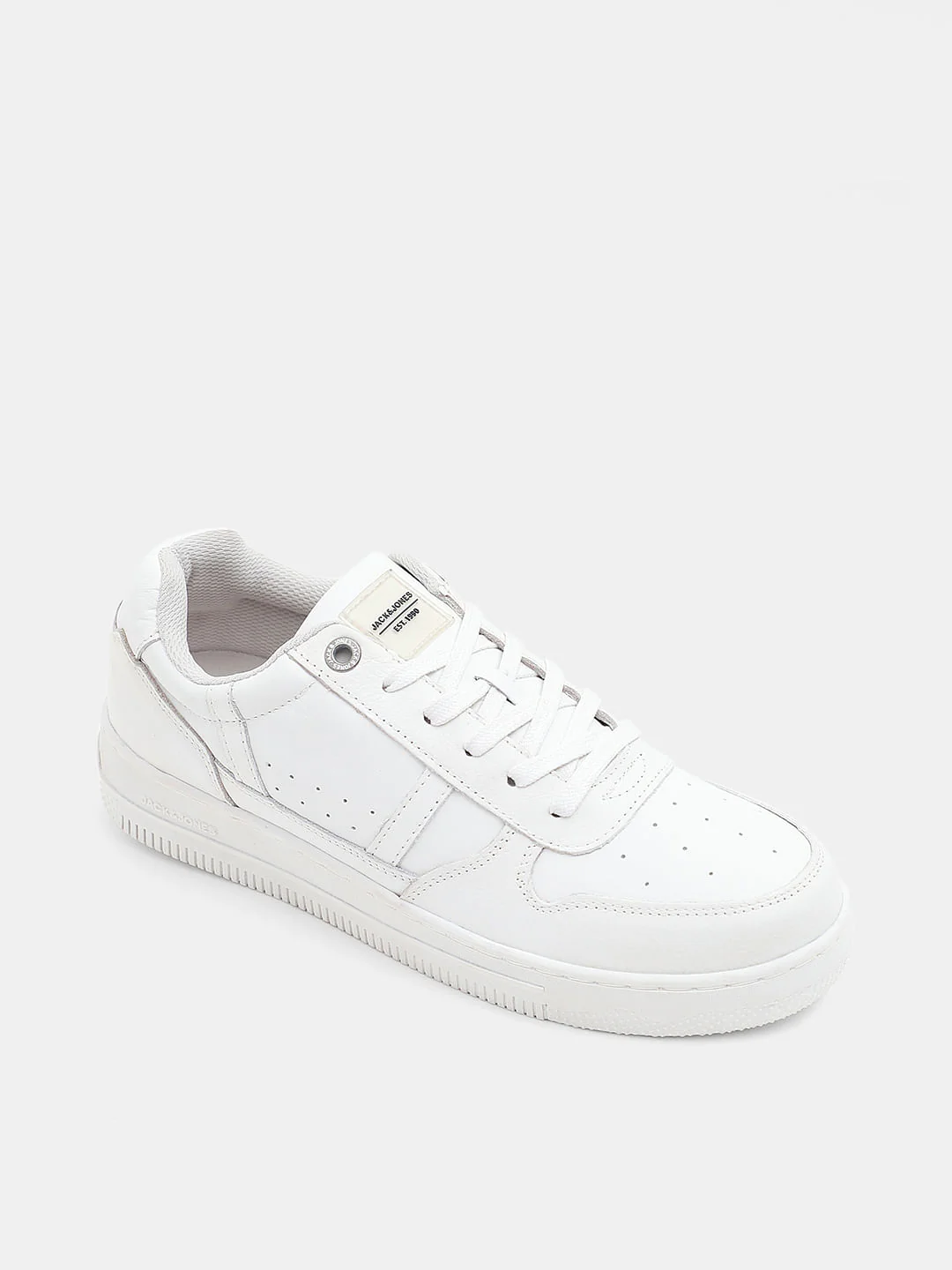 White Premium Leather Sneakers - Image 3
