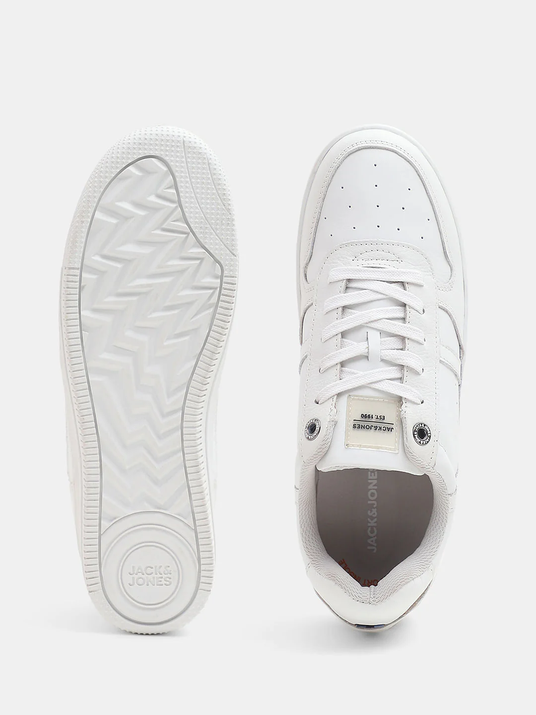 White Premium Leather Sneakers - Image 4
