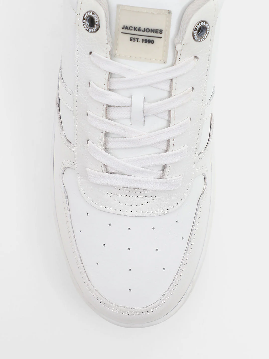 White Premium Leather Sneakers - Image 6