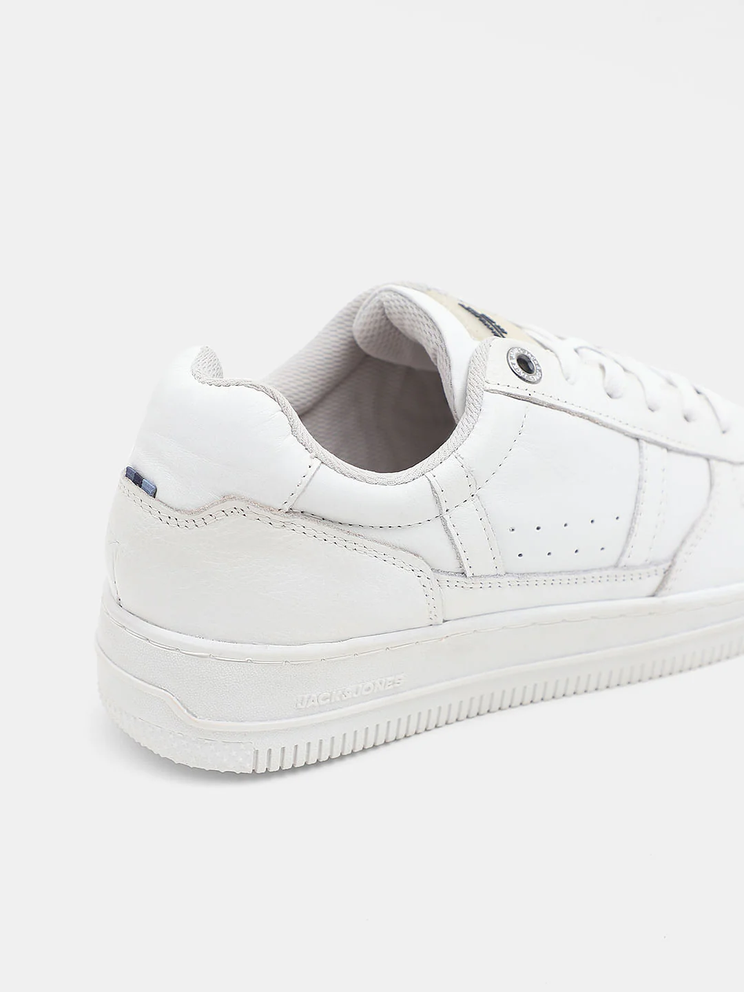White Premium Leather Sneakers - Image 7