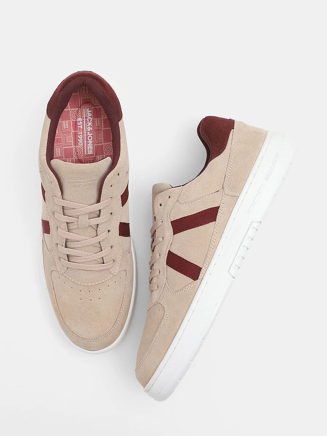 Beige Suede Classic Sneakers - Image 2