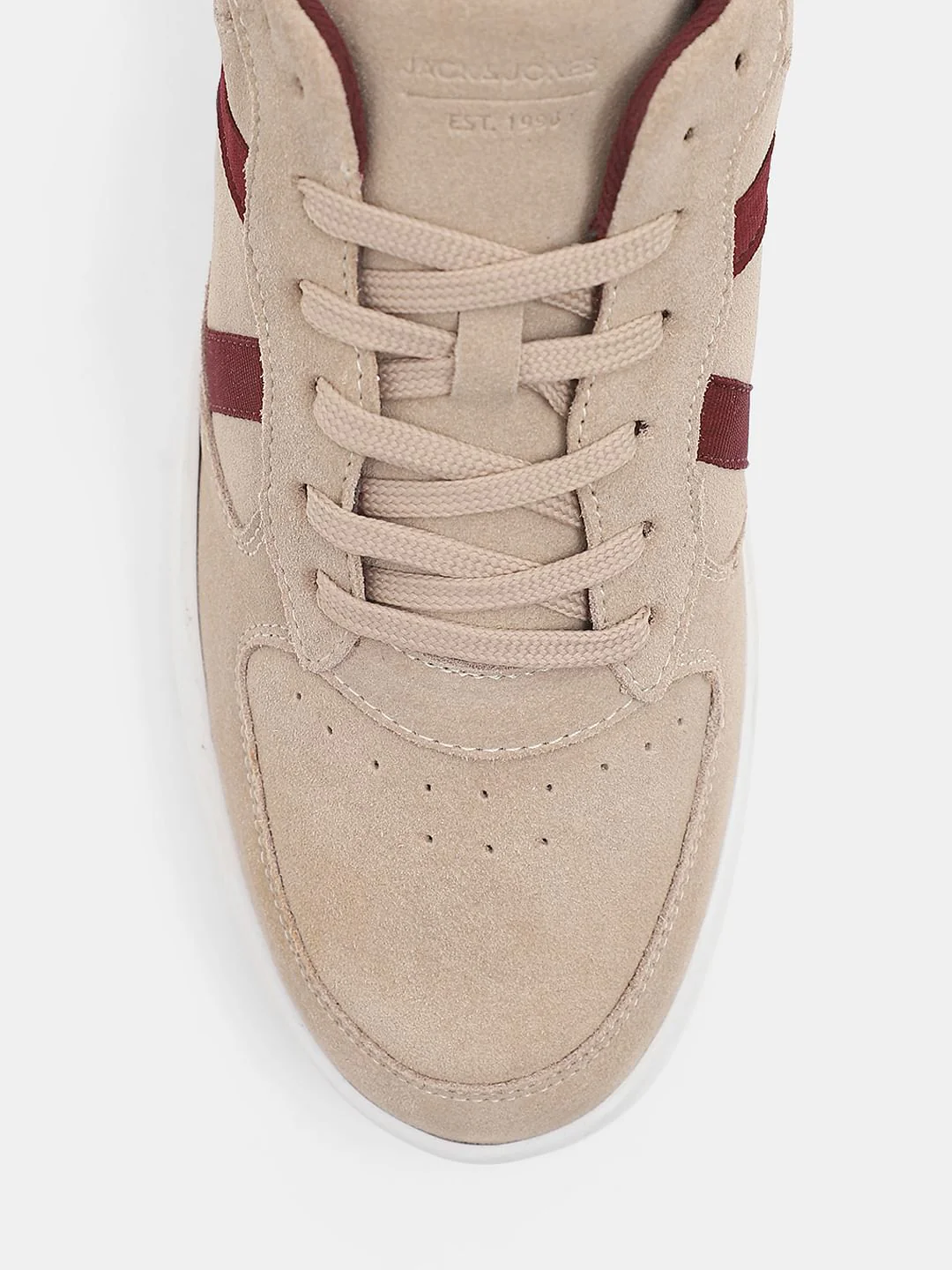 Beige Suede Classic Sneakers - Image 6