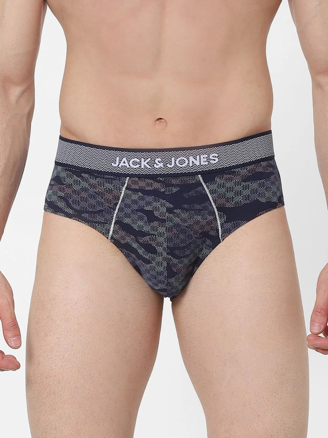 Blue Abstract Print Briefs