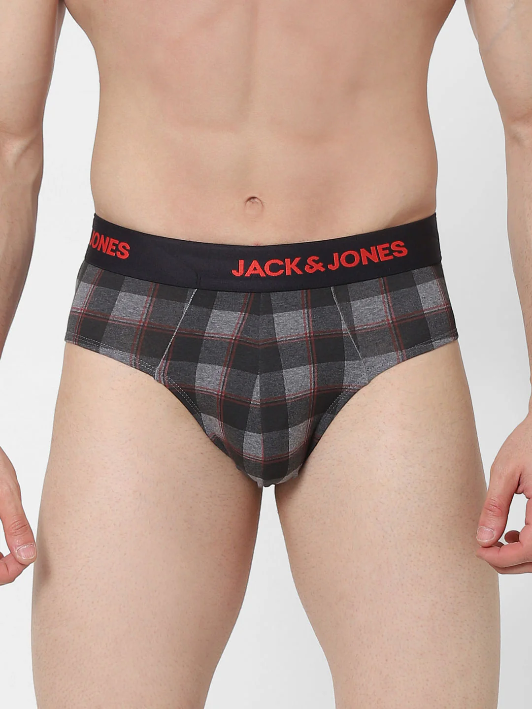 Black Check Briefs