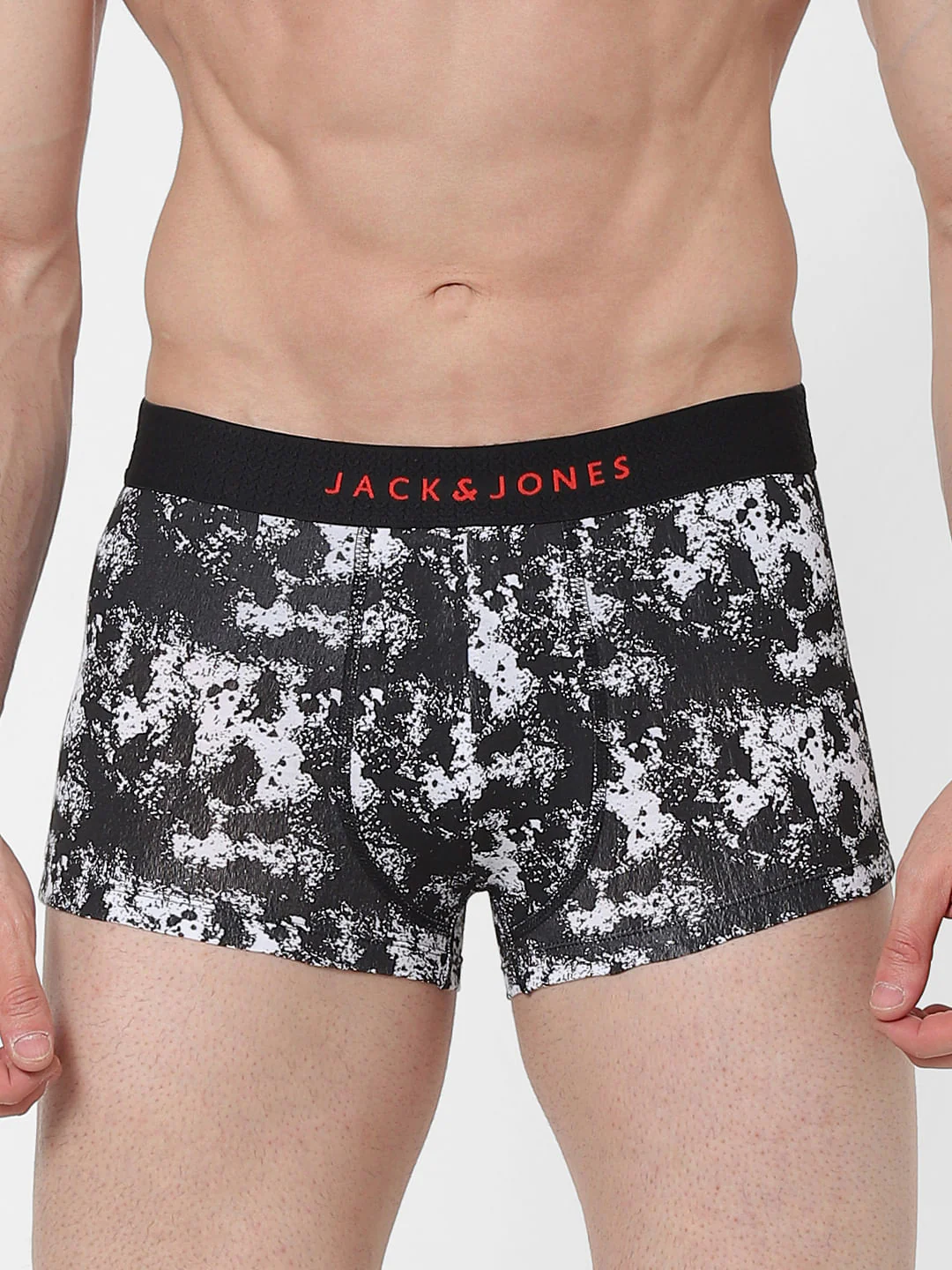 Black & White Abstract Print Brazilian Trunks