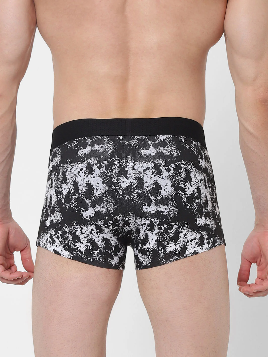 Black & White Abstract Print Brazilian Trunks - Image 3