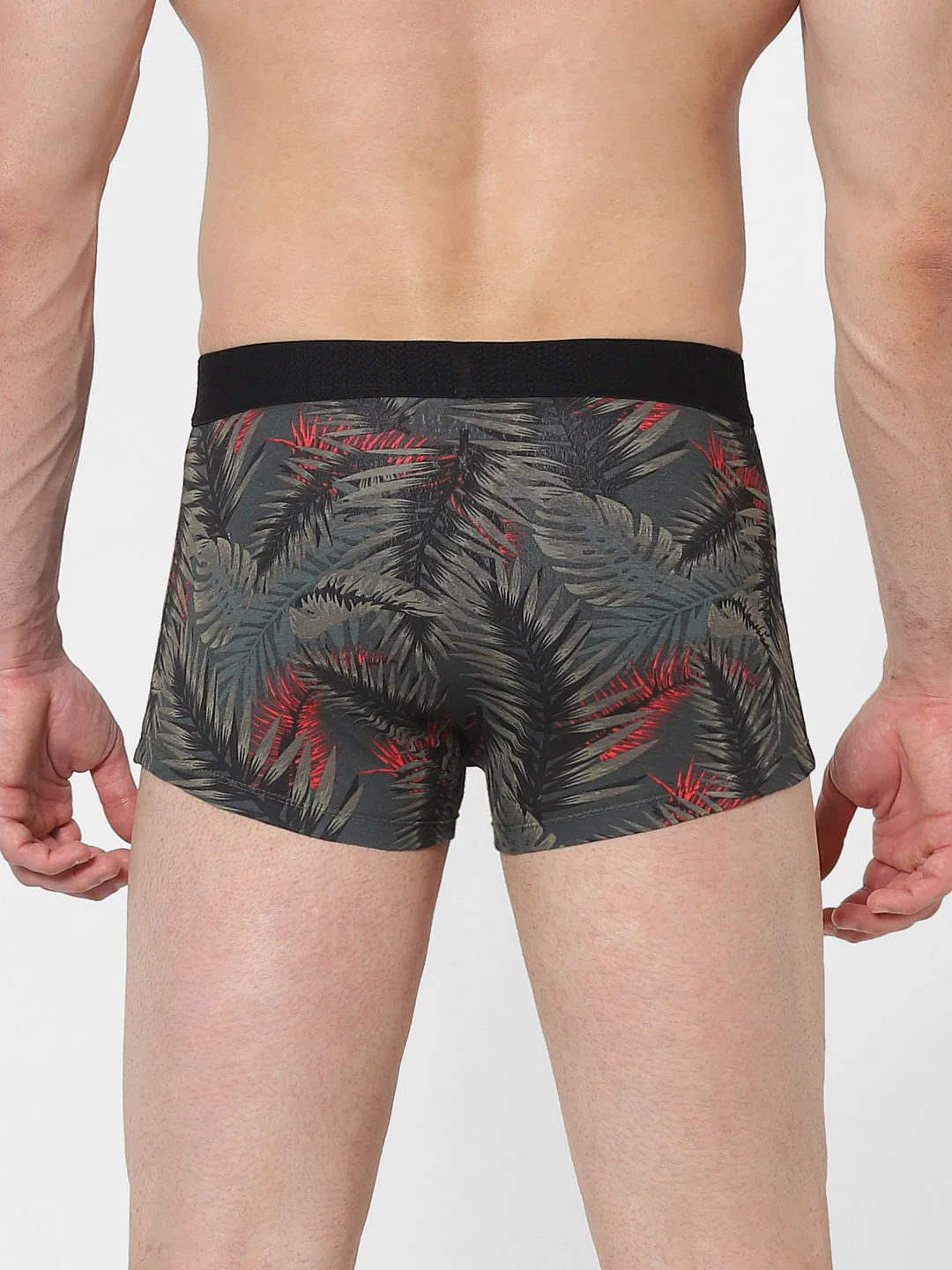Green Tropical Print Brazilian Trunks - Image 3