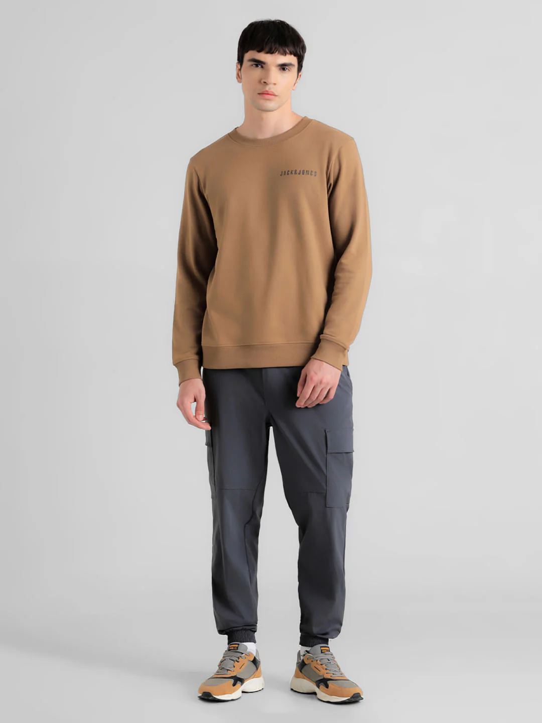 Brown Logo Text Print Sweatshirt - Image 7