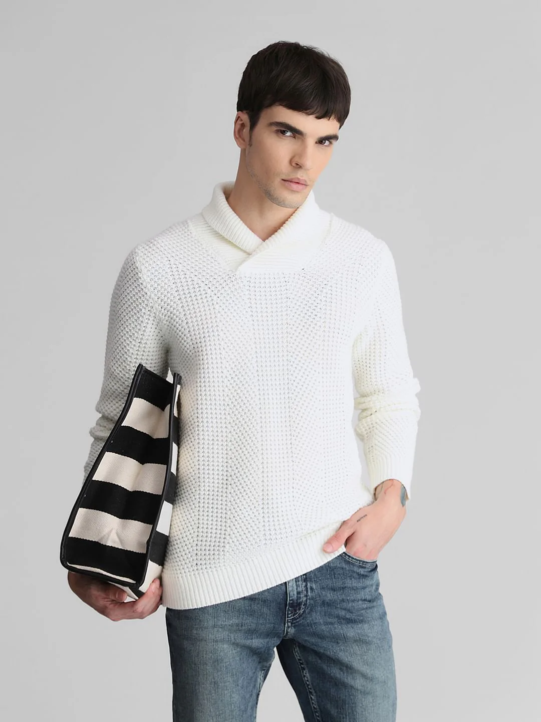 White Knitted Sweater