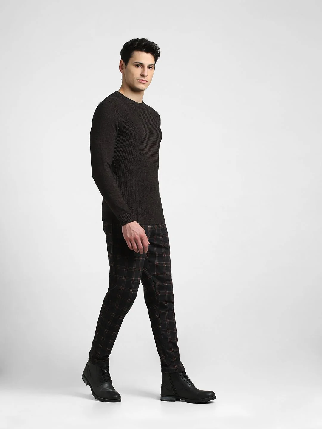 Dark Brown Knitted Sweater - Image 6