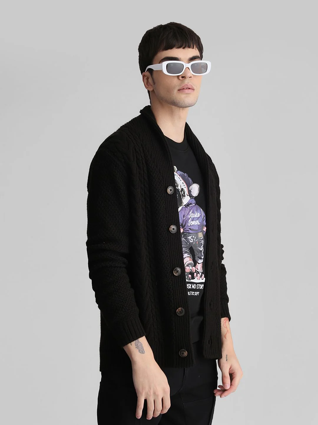 Black Knitted Cardigan
