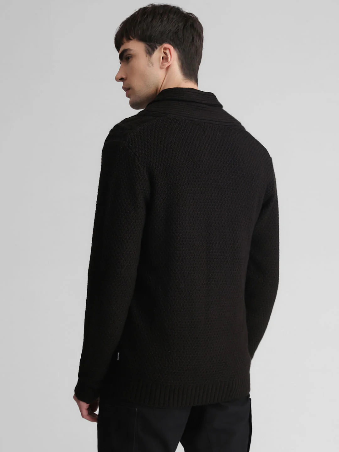 Black Knitted Cardigan - Image 4