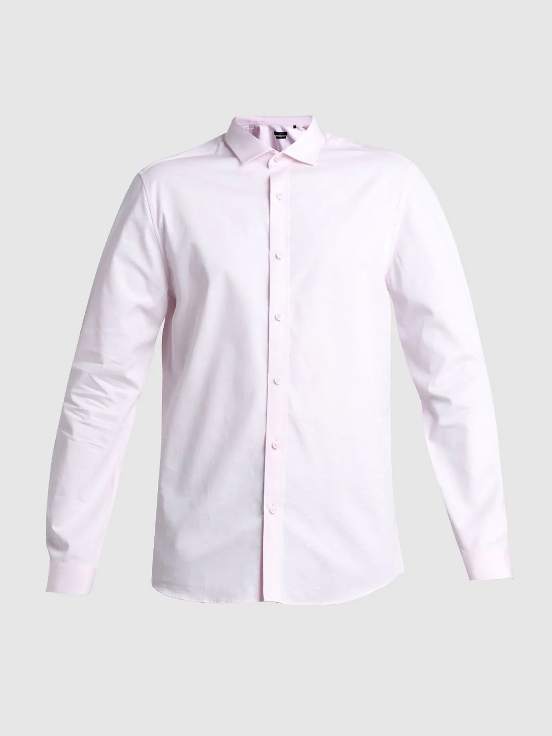 Light Pink Dobby Full Sleeves Shirt - Image 7